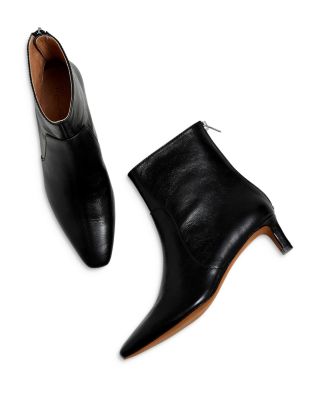 Women&#39;s The Dimes Crinkled Leather Kitten Heel Boots