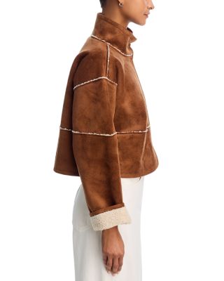 Kelly Reversible Faux Shearling Cropped Jacket