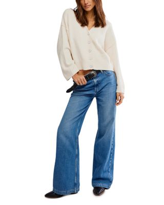 Cool of The Night V Neck Cardigan Sweater