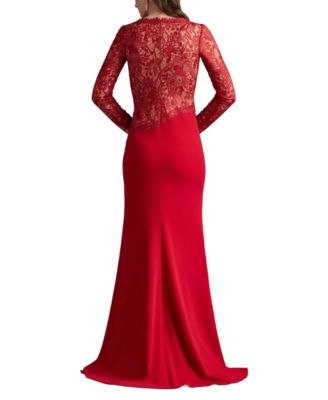 Sorrell Embroidered Crepe Gown