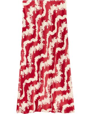 Women's Abstract Floral Print Slip Skirt