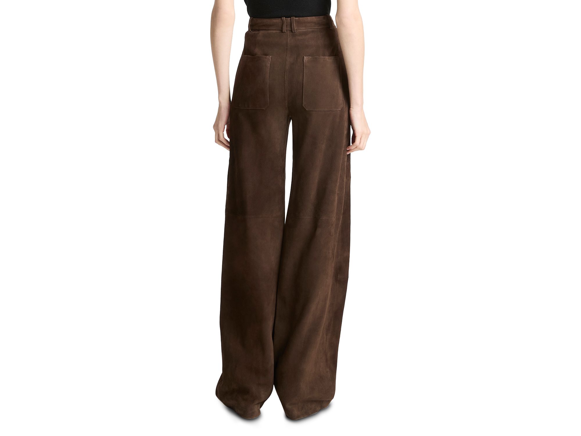 Mid Rise Suede Trousers — Image 3