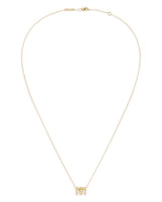 18K Yellow Gold Pulse Diamond Pav&eacute; Three Ring Pendant Necklace, 15.75-16.53"