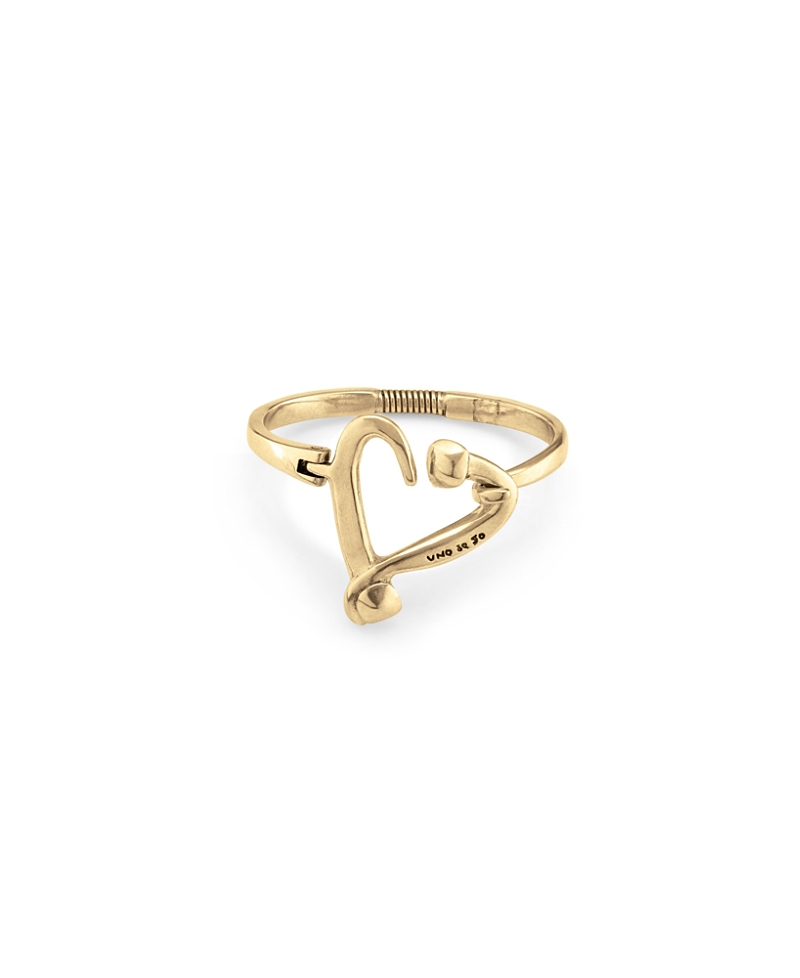 Unode50 Nailed Heart Spring Bracelet In Gold