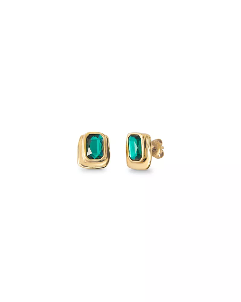 UNOde50 Green Crystal Stud Earrings
