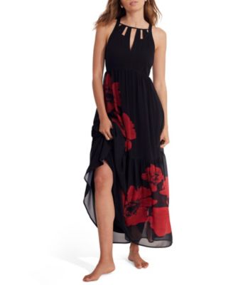 Women's Floral Keyhole Maxi Dress
