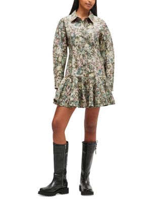 Tapestry Floral Shirt Dress
