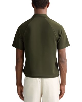 Textured Zip Polo Shirt