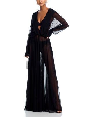 Hooded Mesh Gown