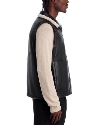 Relaxed Fit Shearling Vest