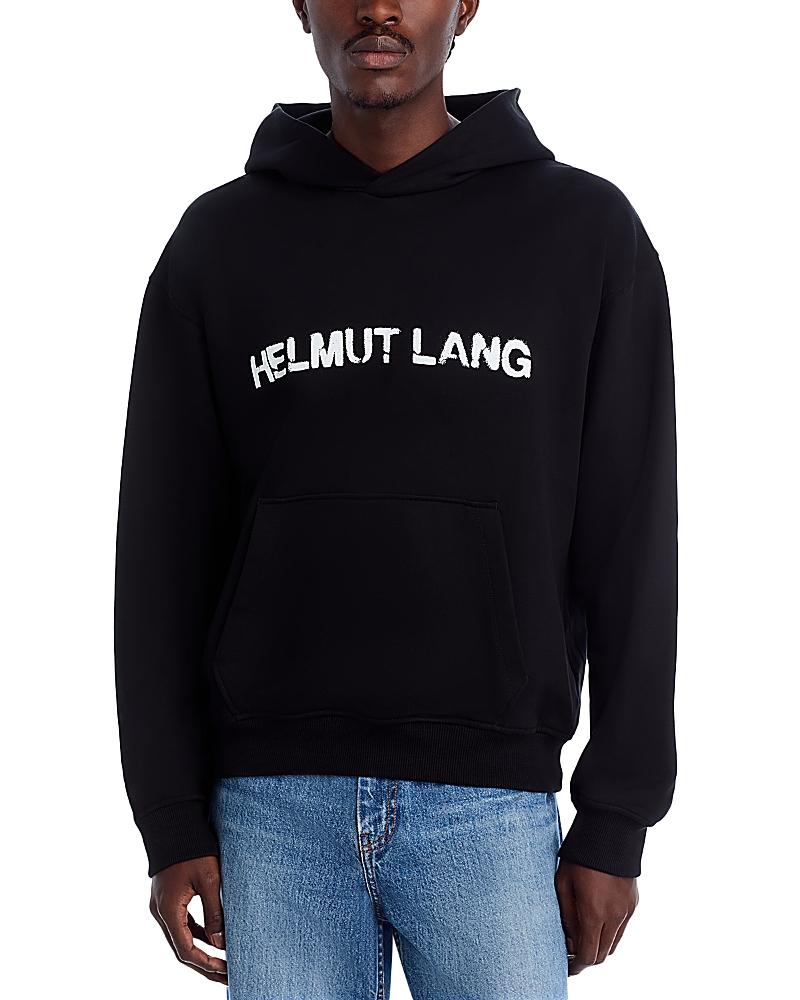 Helmut Lang Stencil Logo Hoodie In Black
