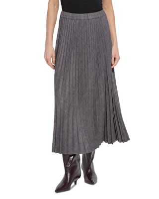 Pierra Pont&amp;eacute; Pleated Midi Skirt