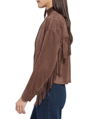 Candence Fringe Faux Suede Jacket
