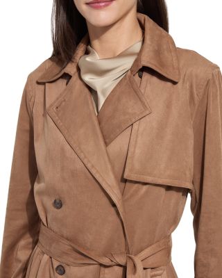 Agatha Faux Suede Trench Coat