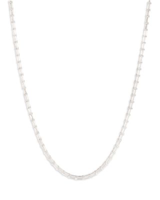 Baguette Cubic Zirconia Collar Necklace, 17" 