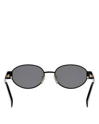 Metal Triomphe Oval Sunglasses, 54mm