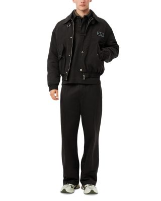 Long Sleeve Ribbed Collar Polo Shirt