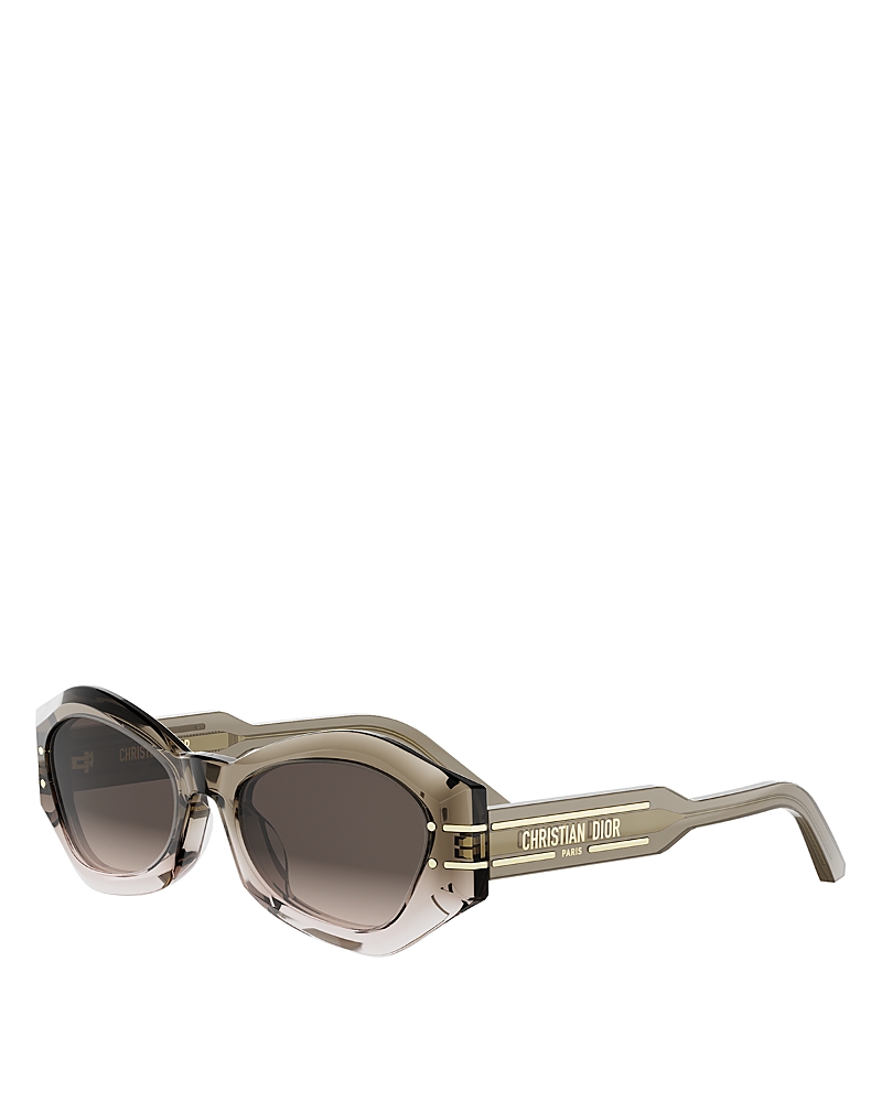 Dior Signature Butterfly Sunglasses, 55mm In Gray