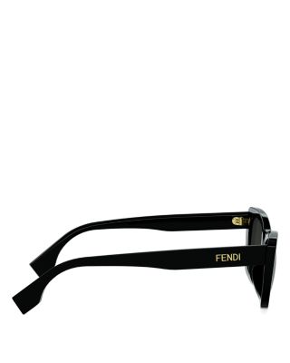 Lettering Geometric Sunglasses, 53mm