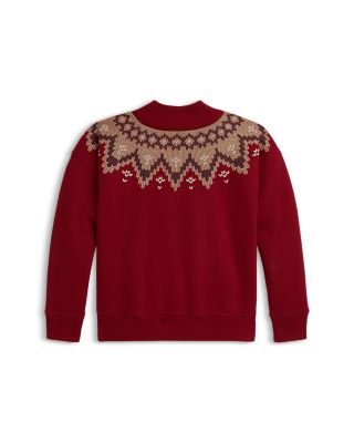 Girls' Fair Isle Fleece Boxy Sweatshirt - Little Kid, Big Kid