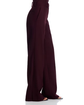 Wool Vented Wide Leg Pants