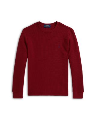 Boys&#39; Waffle Knit Cotton Long Sleeve Tee - Big Kid