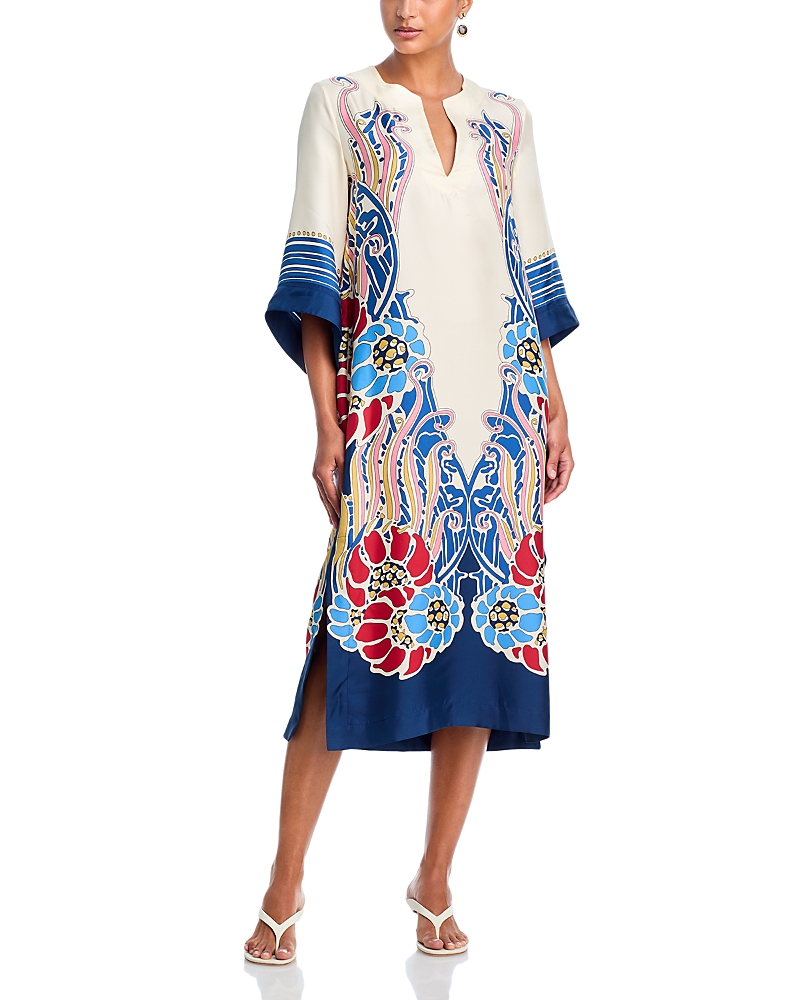 La Doublej La Double J Silk Kaftan In Multi