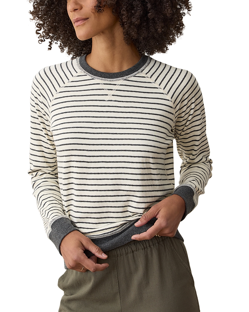 Marine Layer Reversible Raglan Sleeve Top In Blue