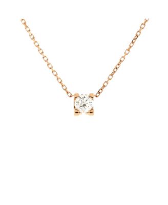  0.20-0.29CT C de Cartier Necklace 18K Rose Gold and Diamond, 16.5 - 15.25"