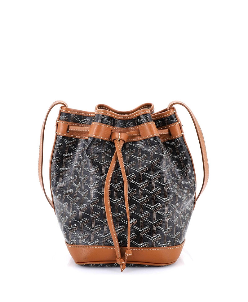 Pre-owned Pre-owned Goyard Goyard Pm Petit Flot Bucket Bag Coated Canvas In Multi