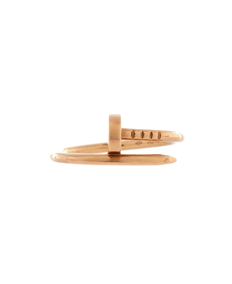 Pre-owned Pre-owned Cartier Cartier Small Juste Un Clou Ring 18k Rose Gold In Pink