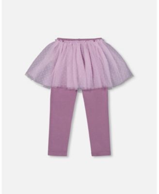 Girls' Leggings with Tulle Skirt - Little Kid