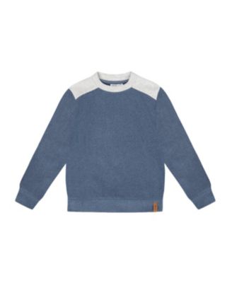 Boys' Super Soft Long Sleeve Flat Back Rib Top with Elbow Patches - Little Kid, Big Kid