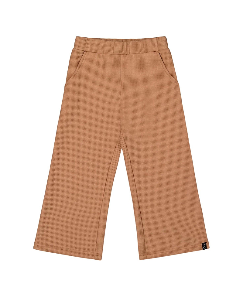 Deux Par Deux Waffle Flare Leg Pants In Brown