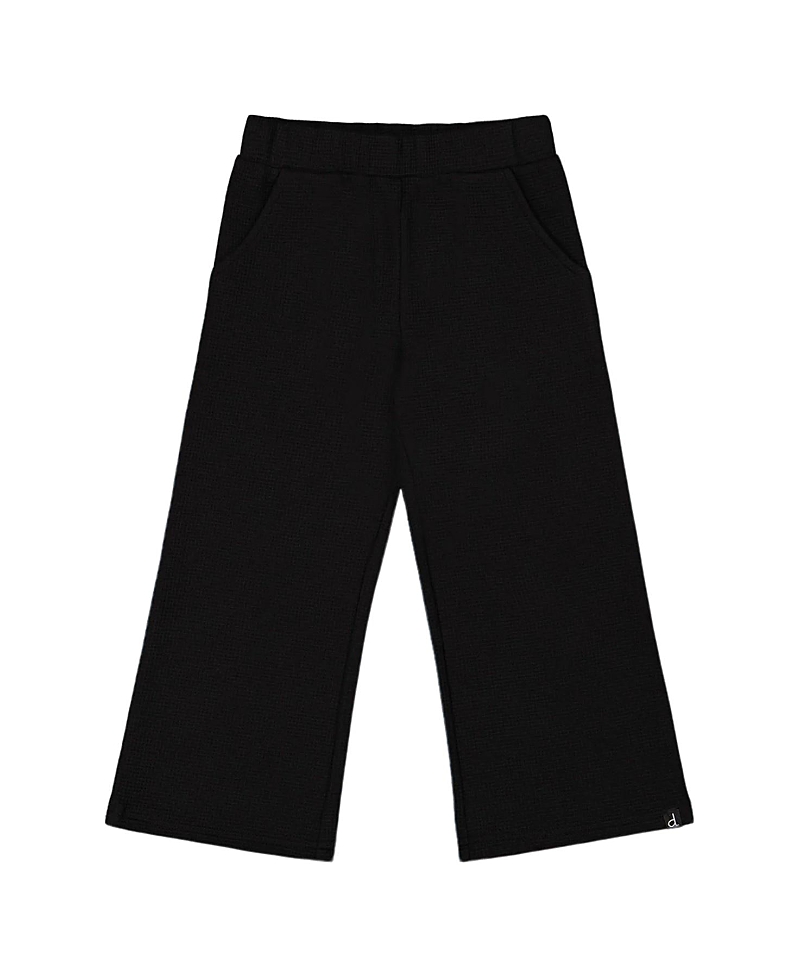 Deux Par Deux Ribbed Leggings Bootleg With Slit In Black