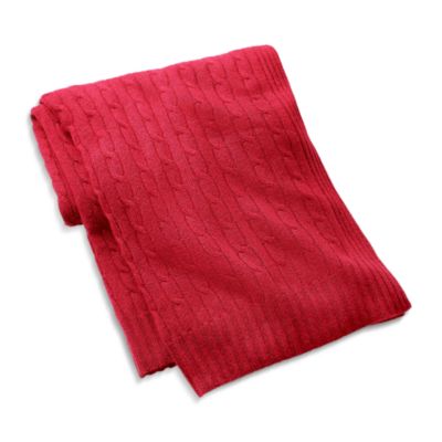 Cable Cashmere Throw Blanket