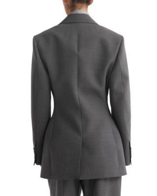 Wool Blend Hourglass Blazer