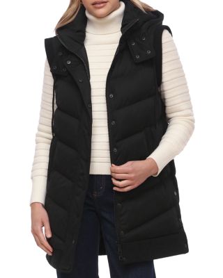 Long Hooded Puffer Vest