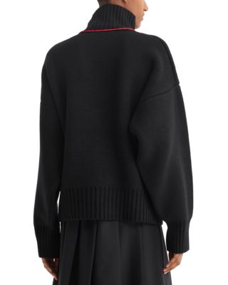 Wool Sculptural Turtleneck Sweater