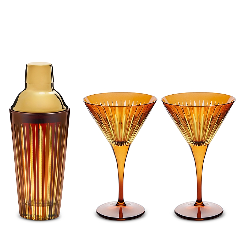 L'Objet Prism Cocktail 3 Piece Set, Amber