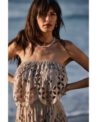 Bora Bora Eyelet Embroidered Strapless Top