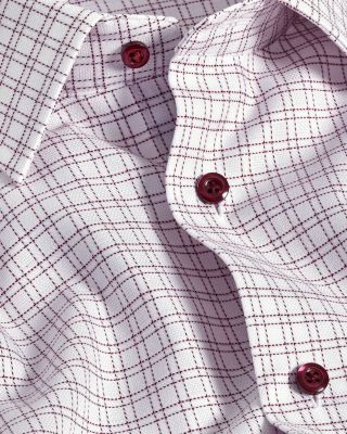 Trim Fit Printed Dobby Dress Shirt