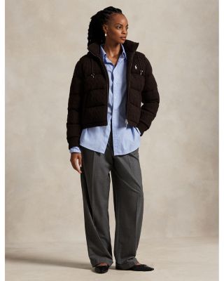 Cable Knit Wool Cashmere Quilted Jacket