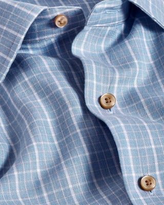  Cotton Cashmere Herringbone Check Sport Shirt