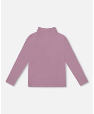  Girls' Super Soft Ribbed Mock Neck Top - Little Kid