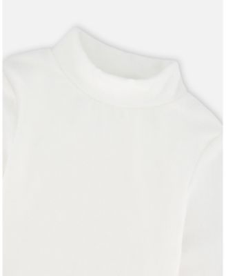  Girls' Super Soft Ribbed Mock Neck Top - Big Kid