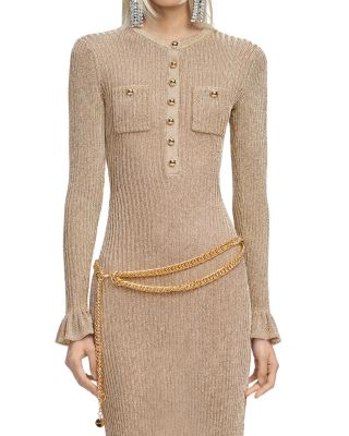 Ribbed Knit Midi Dress