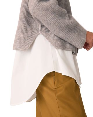 Aria Mix Crewneck Knit Sweater