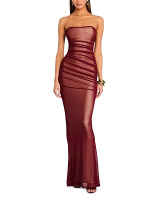 Quintessa Strapless Mesh Dress