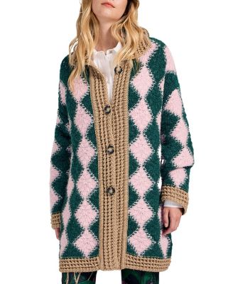 La Doublej Crochet Bowling Cardigan Multicolor